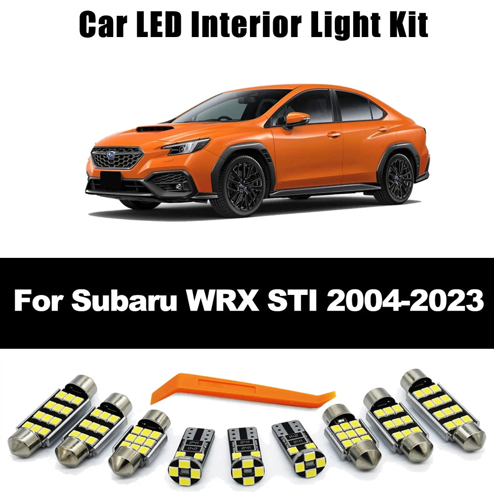 ZITWO Car LED Interior Light License Plate Lamp Kit For Subaru WRX STI 2004- 2016 2017 2018 2019 2020 2021 2022 2023 Accessories