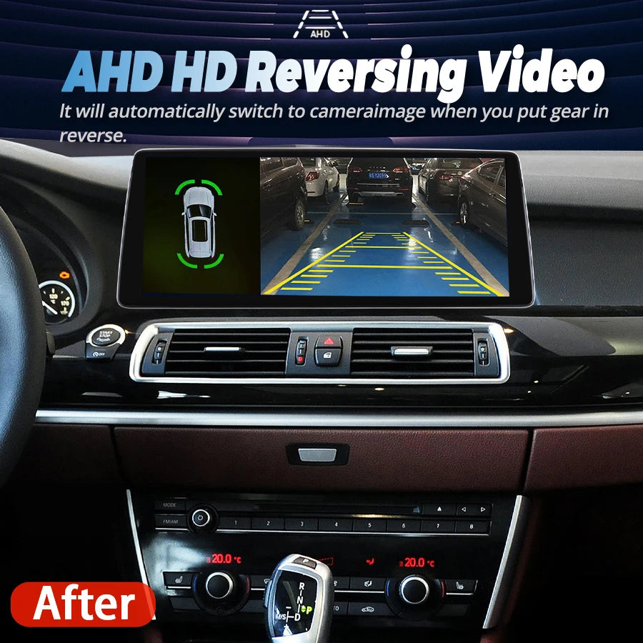 12.8inch Android 14 GPS Screen For BMW 5 Series GT F07 F07N 2013-2017 Navirider BT CarPlay