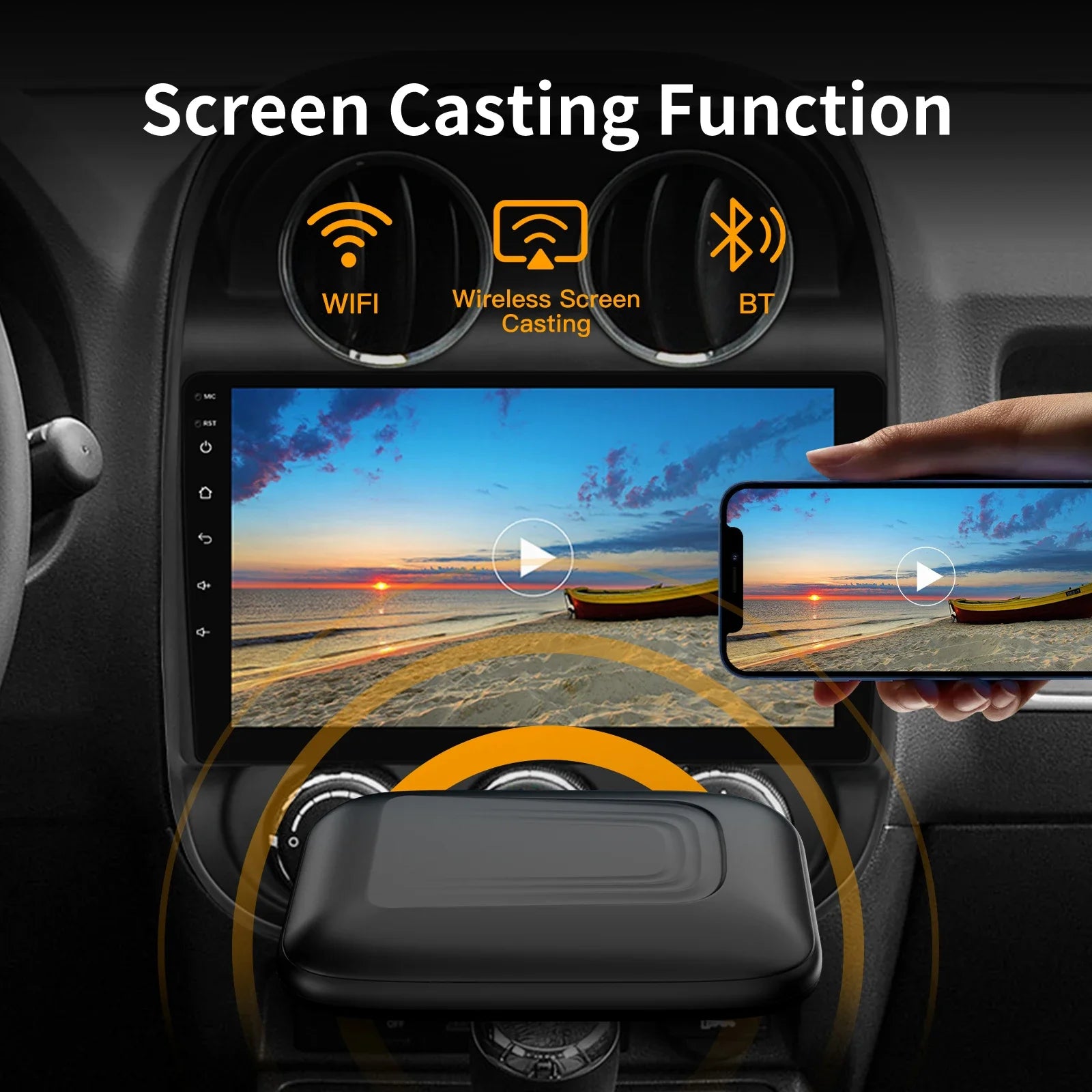 Android Mini Ai BOX Wired To Wireless CarPlay Box Android Auto Support Netflix YTB for VW  | AUTOKITSHOP