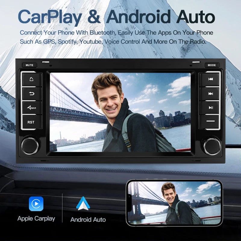 SZLELV 4G DSP Android 15 Auto Car Radio Multimedia GPS For VW Volkswagen Touareg Transport