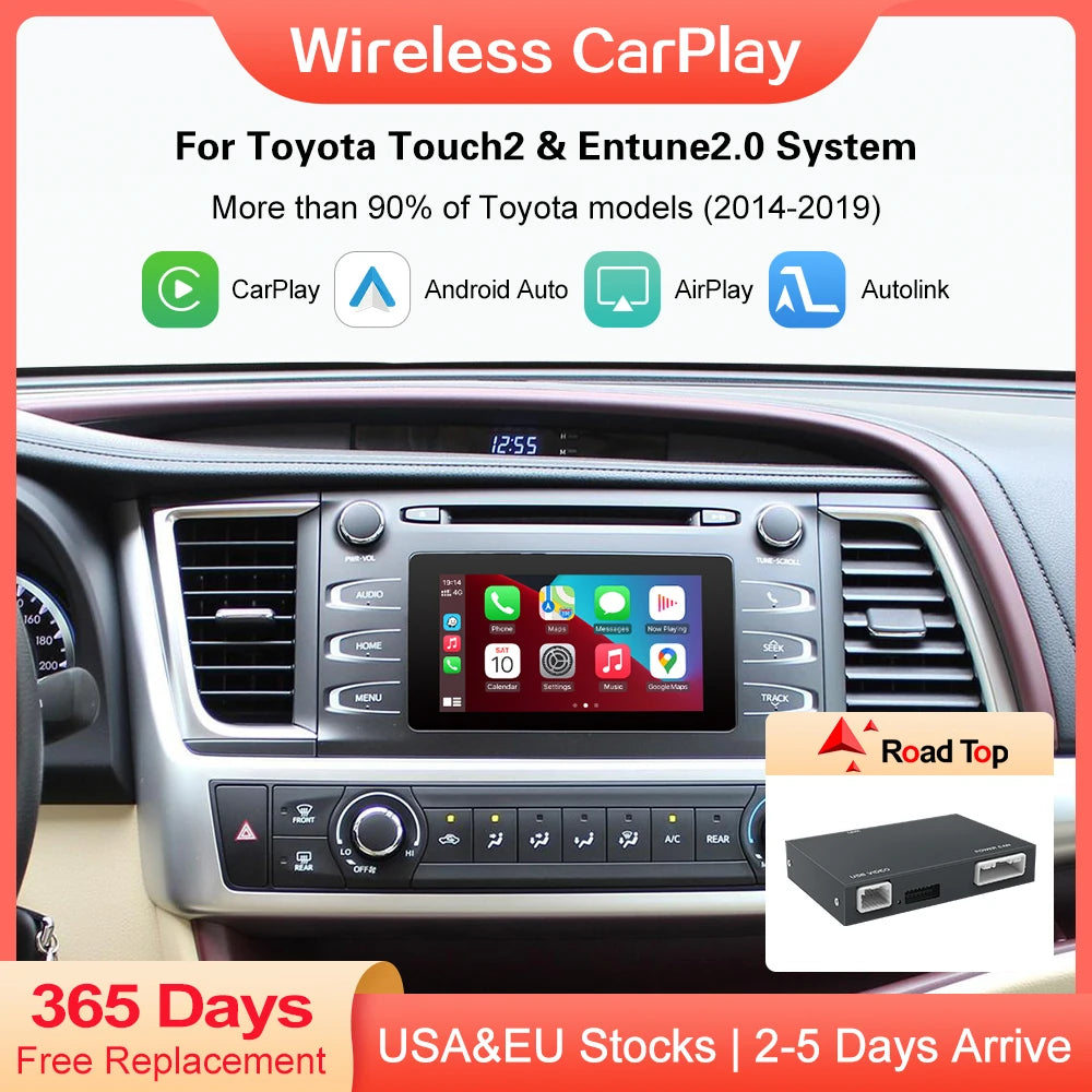 Wireless Carplay Android Auto For TOYOTA Touch2 Entune2.0 Highlander Auris Sienna Prius Ya | AUTOKITSHOP