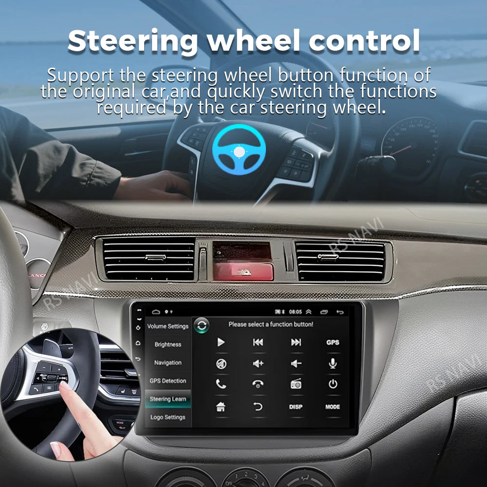 Android 16 For Mitsubishi Lancer 9 CS 2000 2003 2004-2010 2K QLED Stereo Car Radio Multime