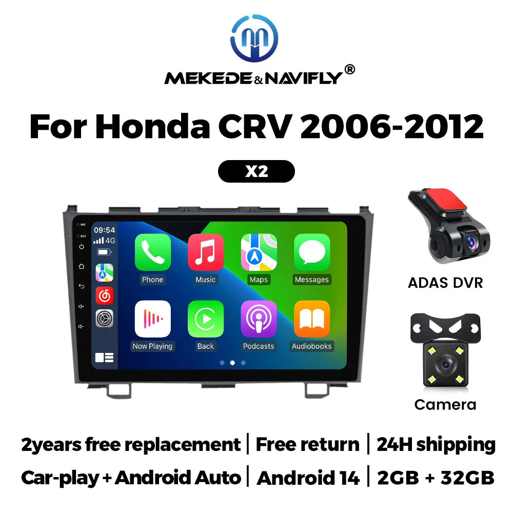 Wireless Car-play Android Auto Car Radio for Honda CR-V 3 RE CRV 2006-2012 Multimedia Vide | AUTOKITSHOP