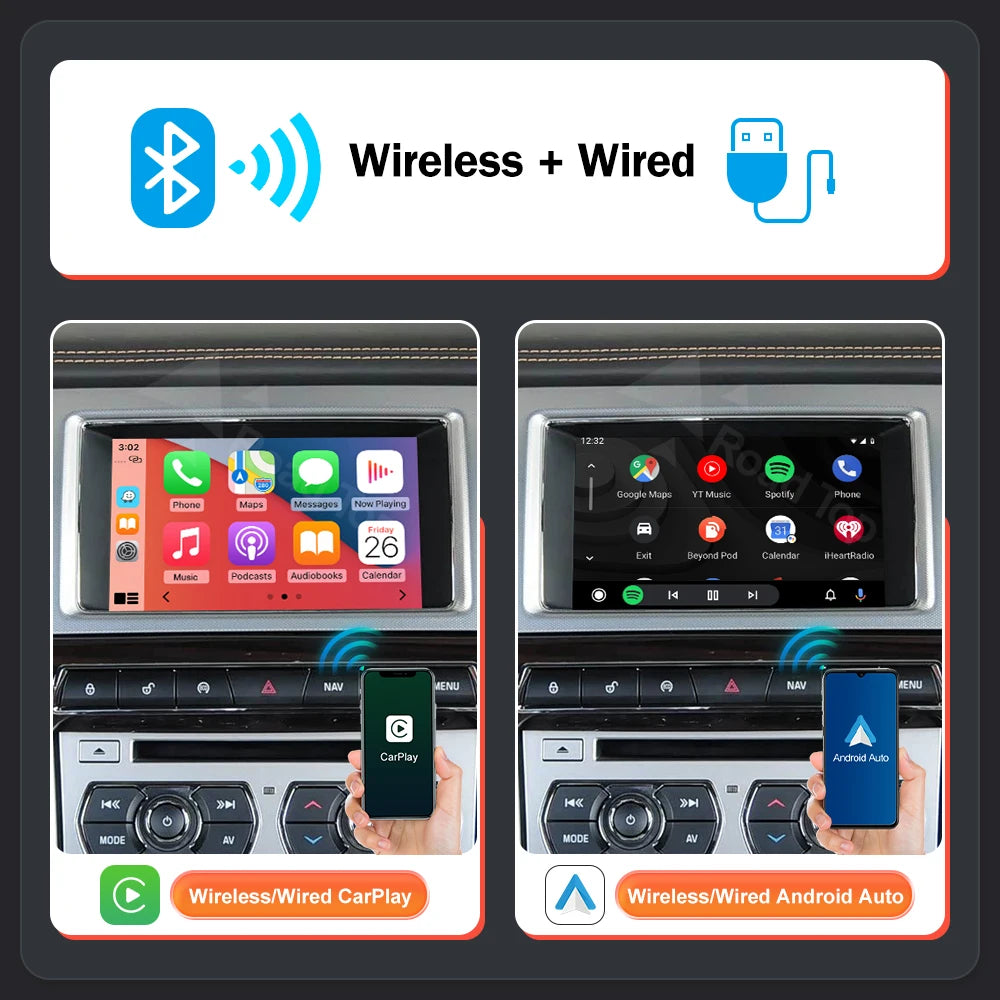 Road Top Wireless Carplay Android Auto For Land Rover Jaguar Range Rover Evoque Discovery  | AUTOKITSHOP