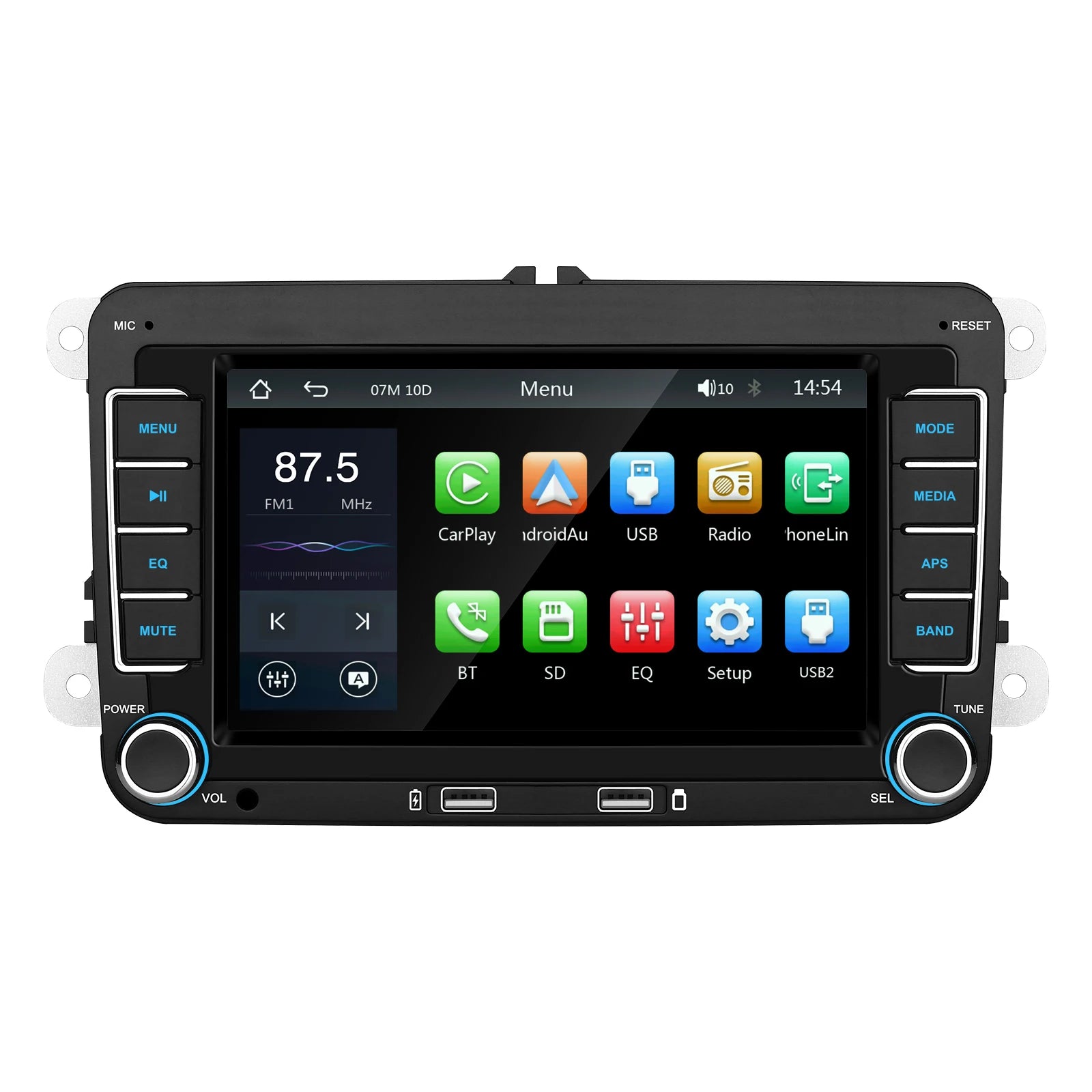 7inch For VW Car Stereo CarPlay Head Unit Bluetooth FM Radio GPS for VW Passat Golf MK5 MK