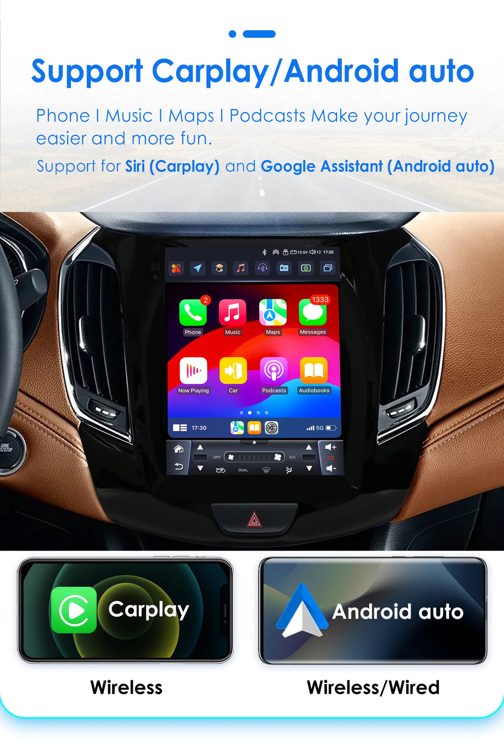 9.7"2din Carplay Android 14 Car radio for Chevrolet Cruze J300 2015-2018 360 Cam Autoradio
