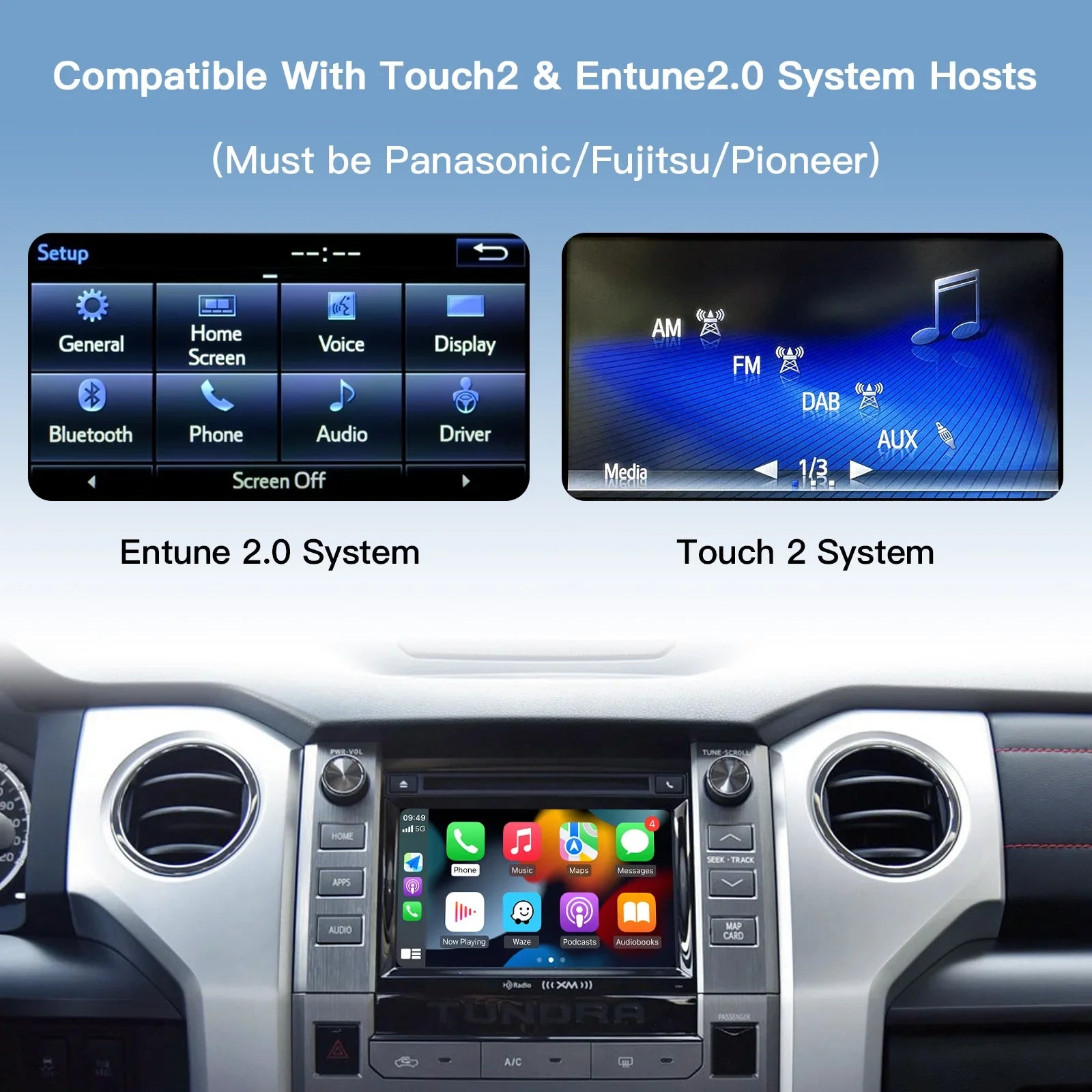Wireless Carplay Android Auto for TOYOTA Touch2 Entune2.0 Highlander Tundra Sienna Prius Y | AUTOKITSHOP