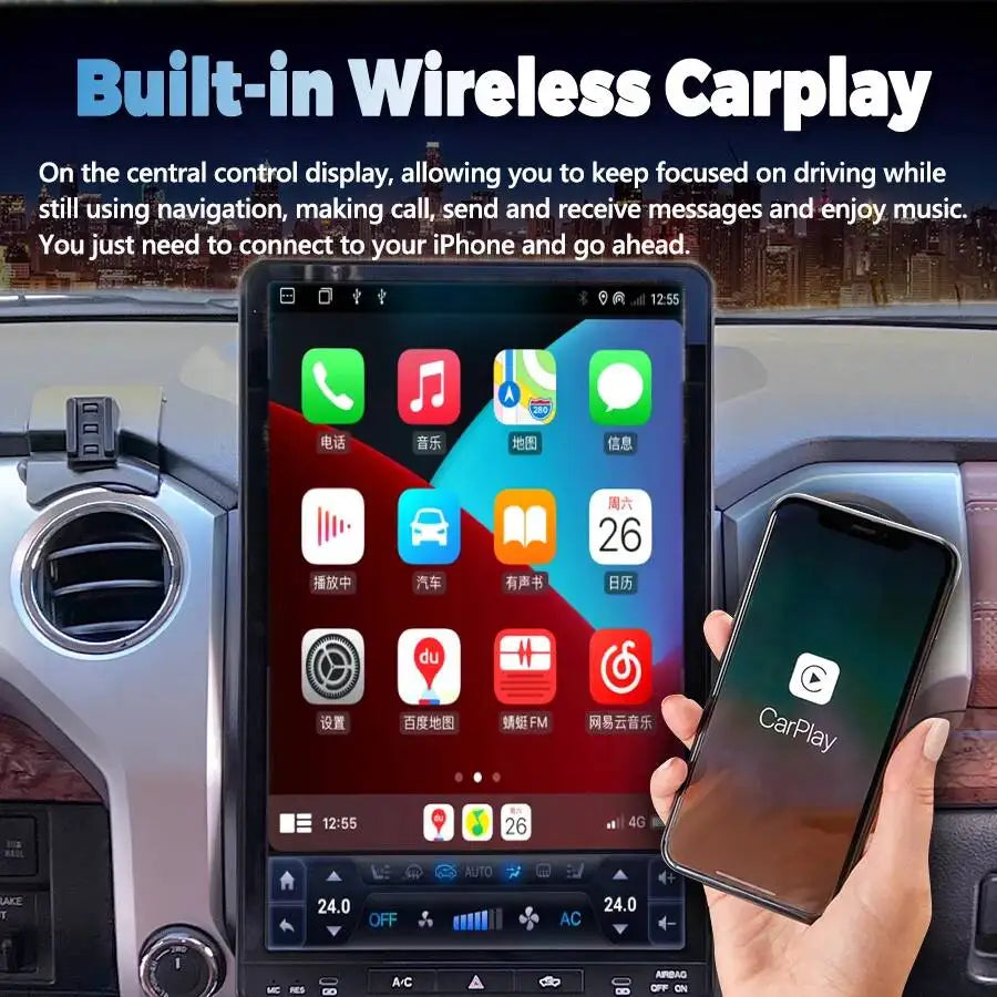 Navigation Auto Radio GPS 4G WiFi Head Unit 16.8" Android Screen Stereo Car Multimedia Vid | AUTOKITSHOP