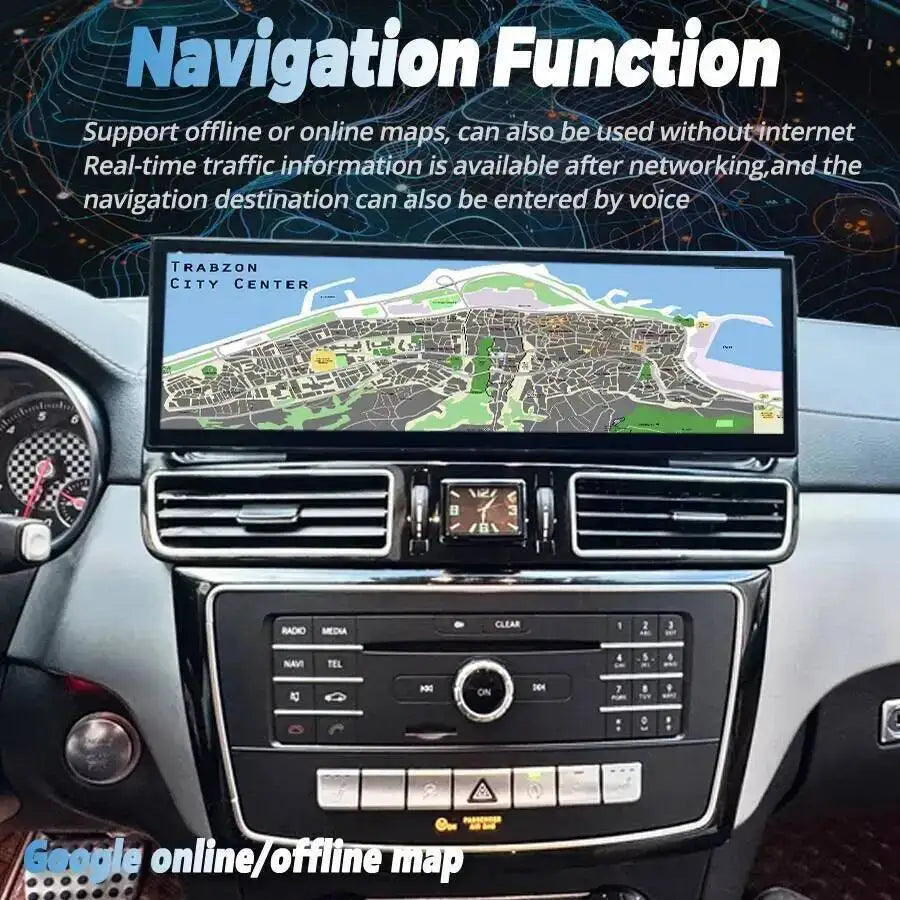 14.9" 2K Screen For Mercedes Benz Ml GL GLE GLS W166 X166 2012-2018 Android 14 Multimedia  | AUTOKITSHOP