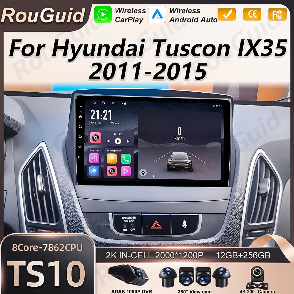 Android 16 Car Radio For Hyundai Tuscon IX35 2011 2012 2013 2014 2015 Carplay Auto Multime | AUTOKITSHOP