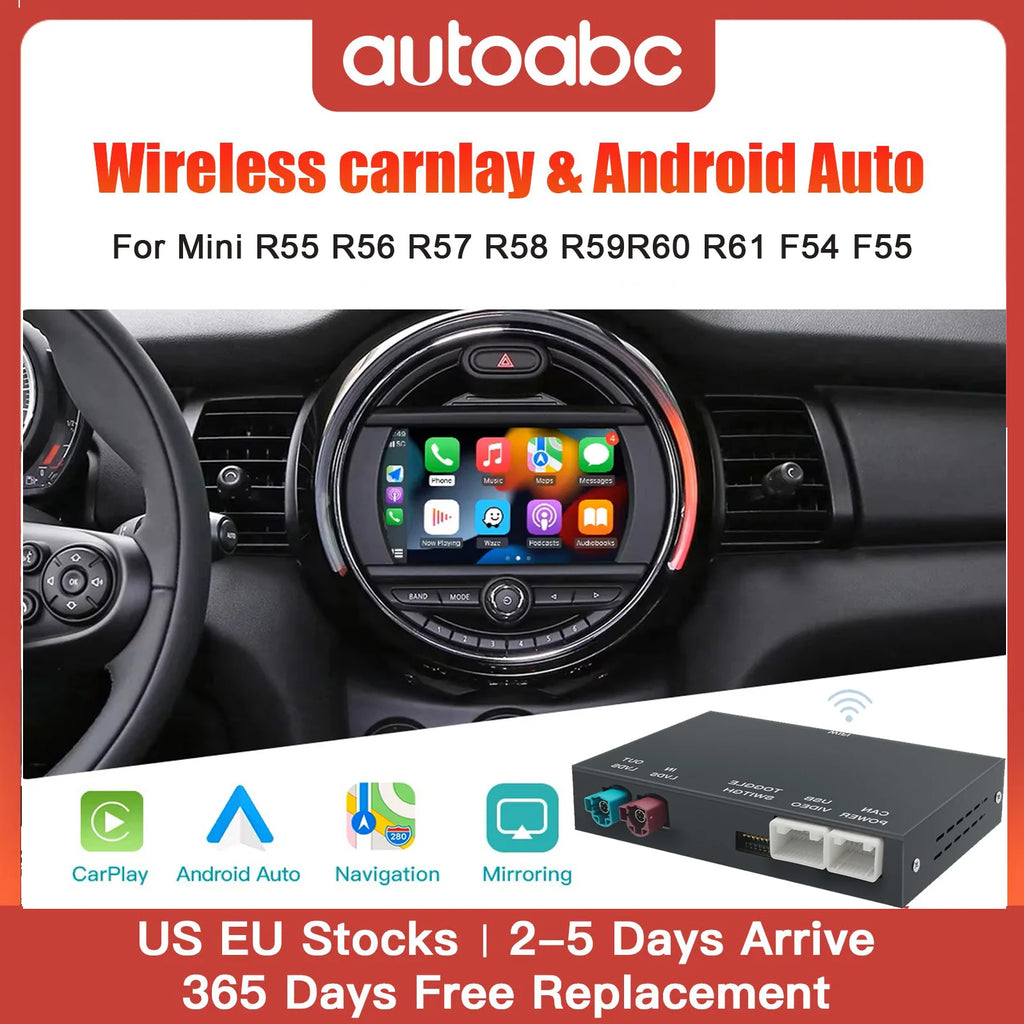 Wireless Carplay Android Auto For BMW Mini NBT CIC R55 R56 R57 R58 R59 R60 R61 Carplay Int | AUTOKITSHOP