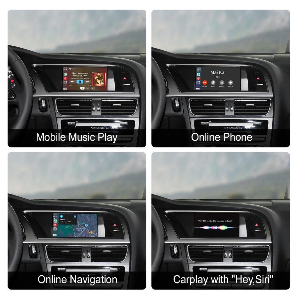 For Audi A4 B8 A5 Q5 2009-2016 MMI 3G Version Wireless CarPlay Android Auto Interface Adap