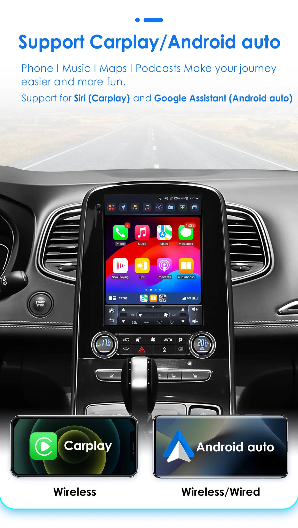 9.7"7862 Android 13 Car radio GPS Stereo for Renault scenic 2013-2024 Multimedia player 2d