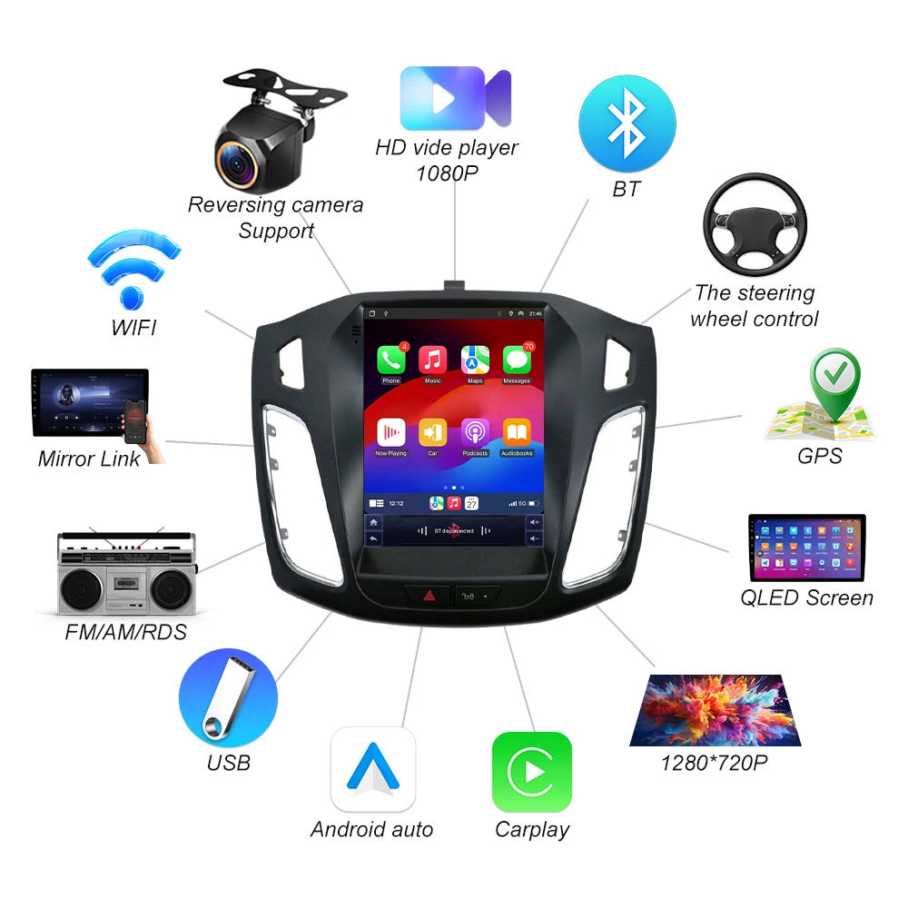 9.7 Inch Android 16 For Ford Focus Mk3 2011-2019 Car Radio Multimedia Video Player Navigat | AUTOKITSHOP