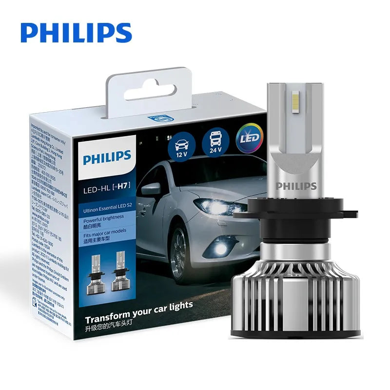 Philips LED H7 Headlight 12V/24V 6500K 6000K Bright White Auto Headlight LED Lamps