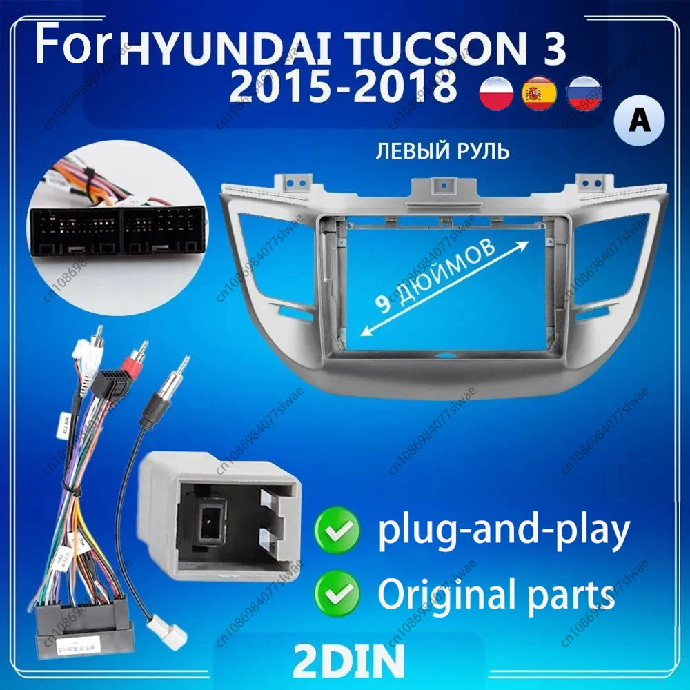 9 inch For HYUNDAI TUCSON 3 2015-2018 Car Radio Fascias Android MP5 Stereo Player 2Din Hea