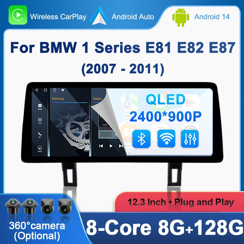 Wireless CarPlay For BMW 1 Series E81 E82 E87 2007-2011 CCC CIC System Right Hand Drvie Ca