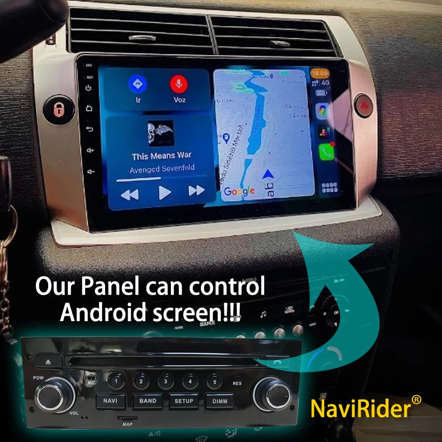 OEM Style Car Android Screen Control Panel For PEUGEOT 207 207CC 2006-2015 For Citroen C4