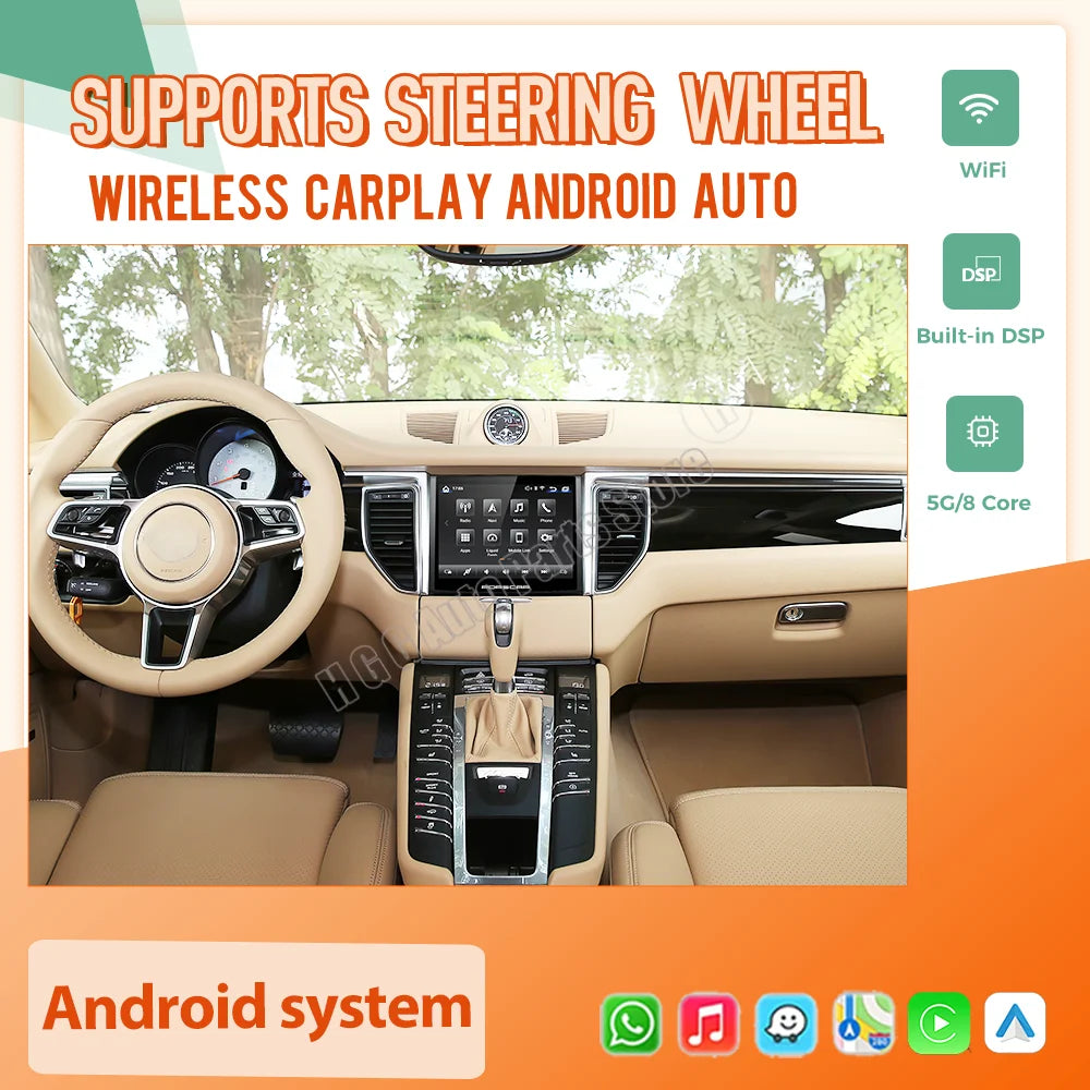 8.4'' Android Car Stereo Radio Multimedia Player Head Unit For Porsche Macan 2014-2017 4G