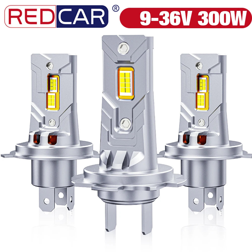 300W Turbo H7 LED CANBUS Lights 30000Lm Mini Head Lamp 1:1 Size Wireless 9-36V Car LED Hea