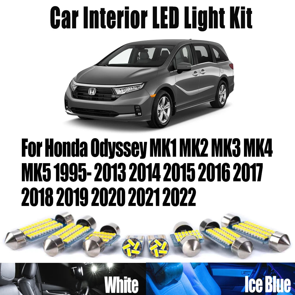 LED Interior Light Kit for Honda Odyssey MK1 MK2 MK3 MK4 MK5 1995- 2017 - Canbus Dome Map Door Trunk Bulbs | AUTOKITSHOP