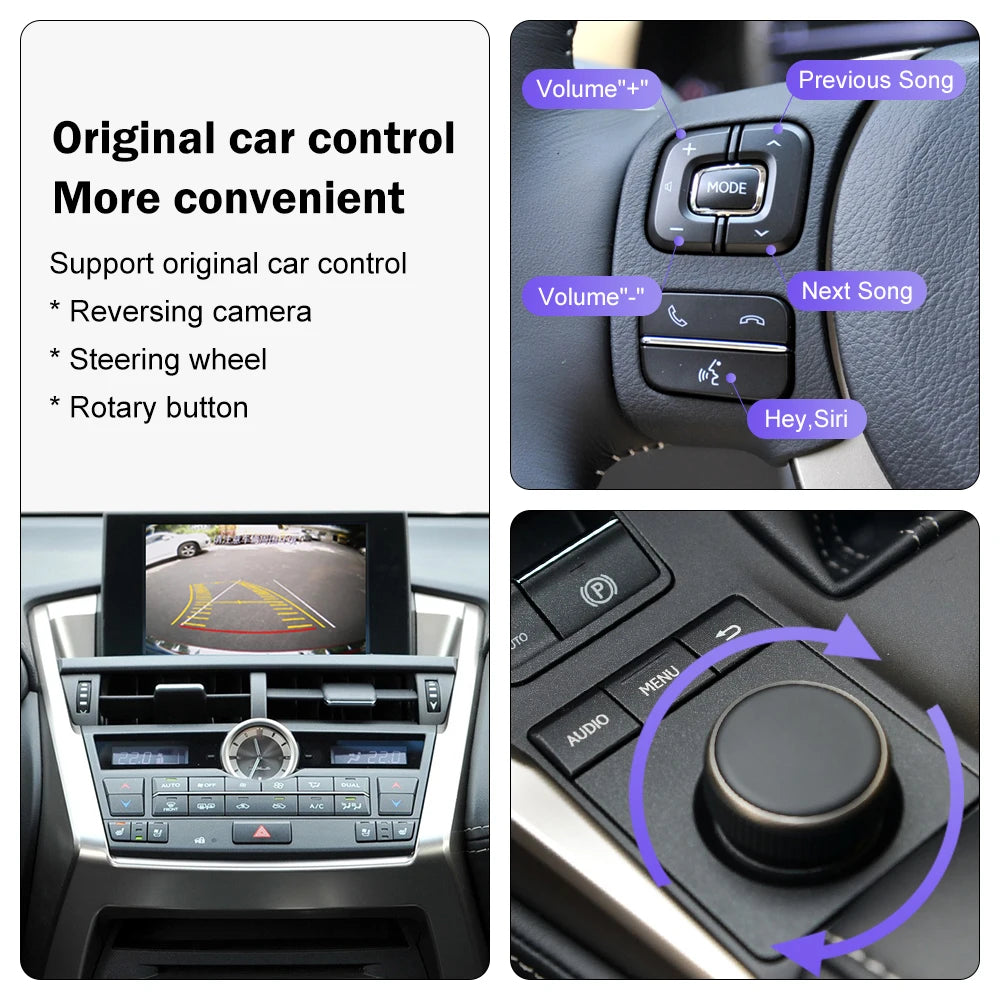 Wireless CarPlay for Lexus NX RX IS ES GS RC CT LS LX LC UX GX 2014-2019 Android Auto with | AUTOKITSHOP