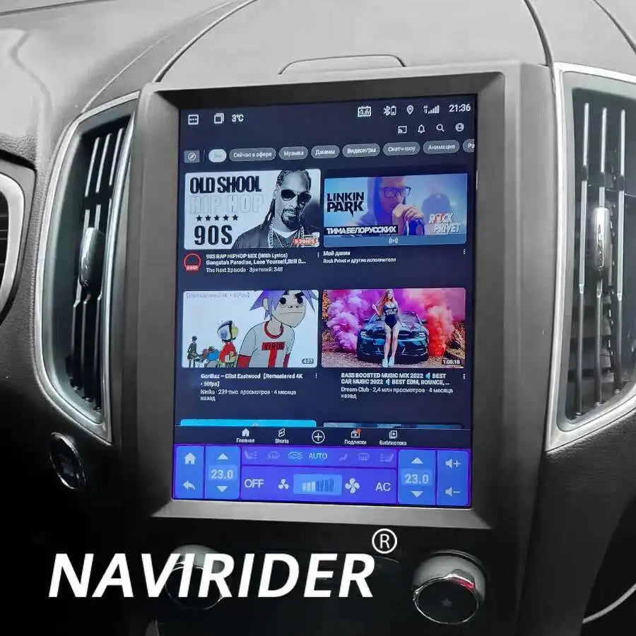NaviRider 2Din Android 14 Screen Multimedia Video Player For Ford Edge 2015-2019 Radio Ste