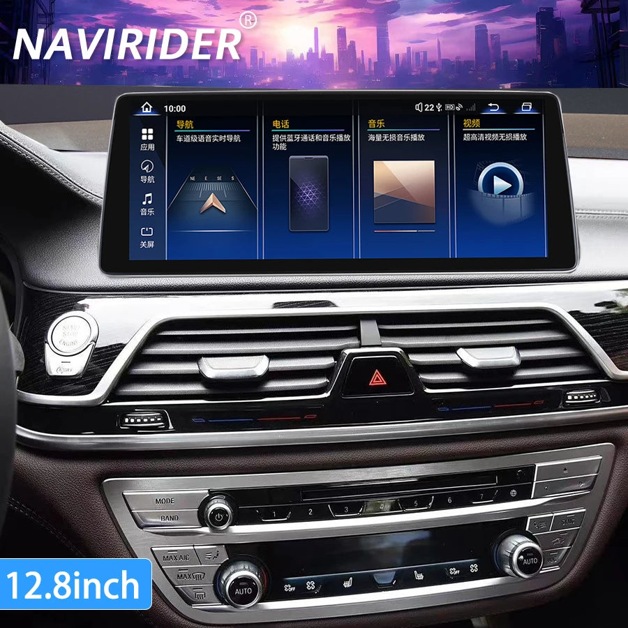 For Bmw 7 Series EVO 2400*900 Qled Screen Navirider Android 14 Wireless Carplay Bluetooth