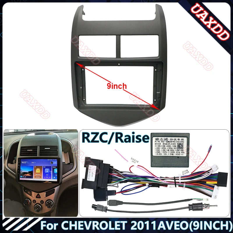 For CHEVROLET 2011 AVEO 9INCH Car GPS DVD Player Radio Android Stereo Harness Screens Navi