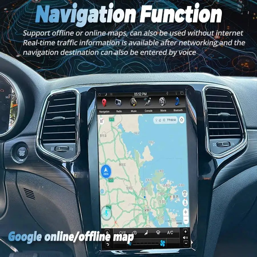 13.6inch Car Radio For Jeep Grand Cherokee 2014-2020 Android CarPlay GPS Navigation Multim | AUTOKITSHOP