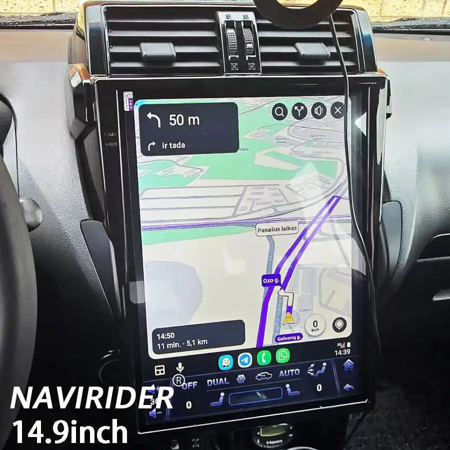 Navirider BT Vertical Screen Stereo Navi For Toyota Land Cruiser Prado 150 2014 - 2017 LC1