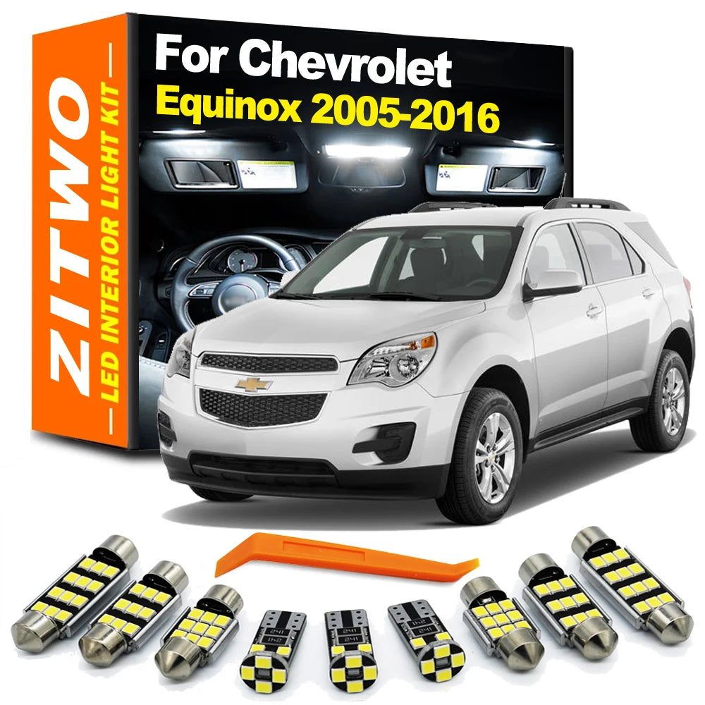 ZITWO Car LED Bulb Interior Dome Map Reading Light Kit For Chevrolet Chevy Equinox 2005 2006- 2013 2014 2015 2016 Accessories