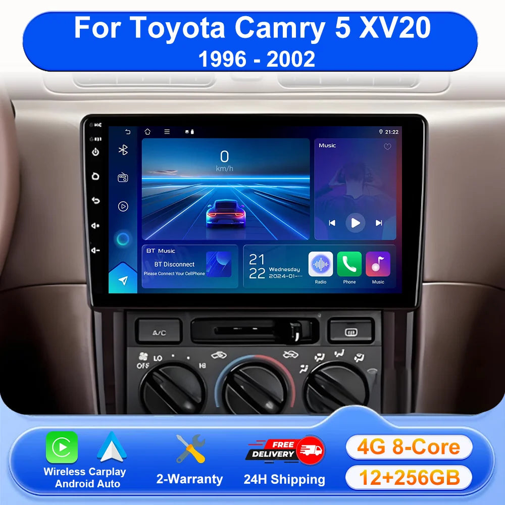 Car Radio Android 16 Android Auto For Toyota Camry 5 XV20 1996- 2002 GPS No 2din Multimedi