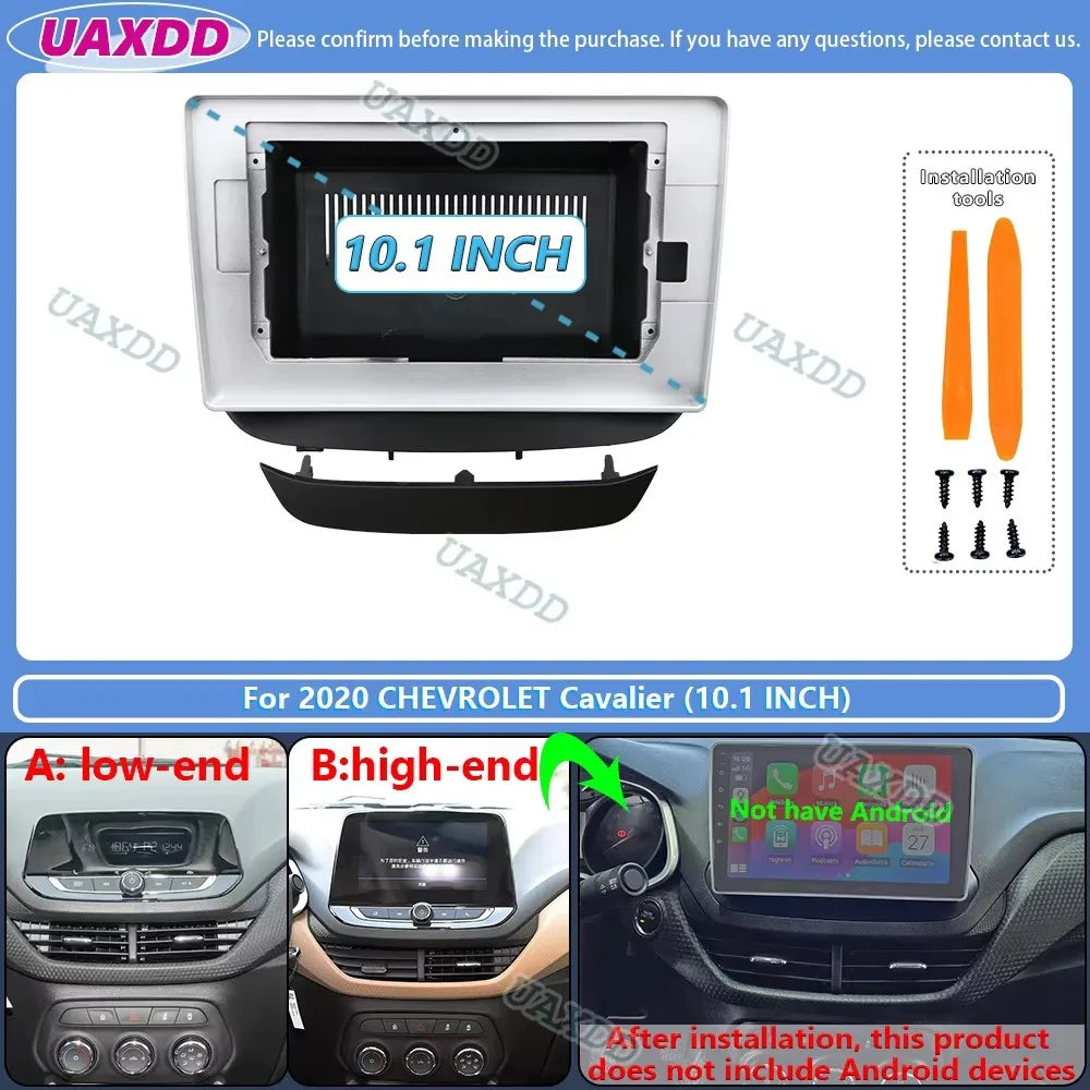 For 2020-2023 CHEVROLET Cavalier ONIX 9 10.1INCH Car Android frame panel fascia cable harn
