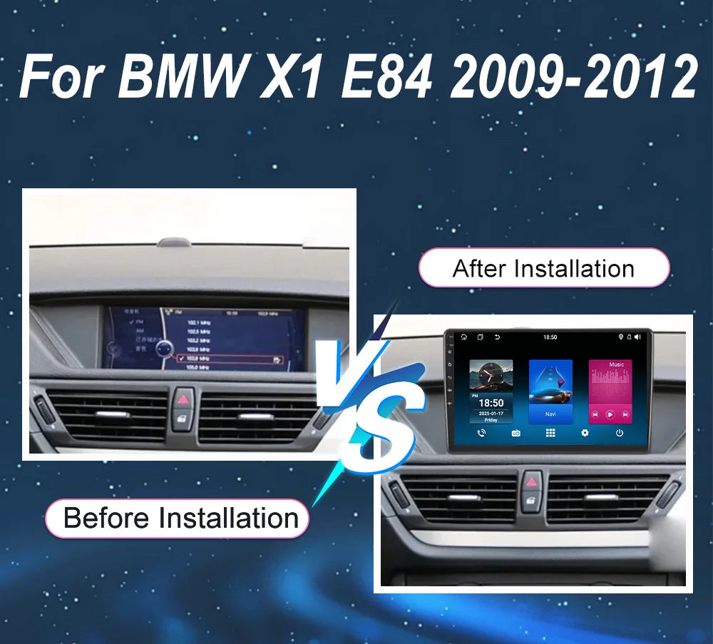 Car DVD Android Stereo Radio For BMW X1 E84 2009 -2012 Auto Bluetooth High-Performance CPU