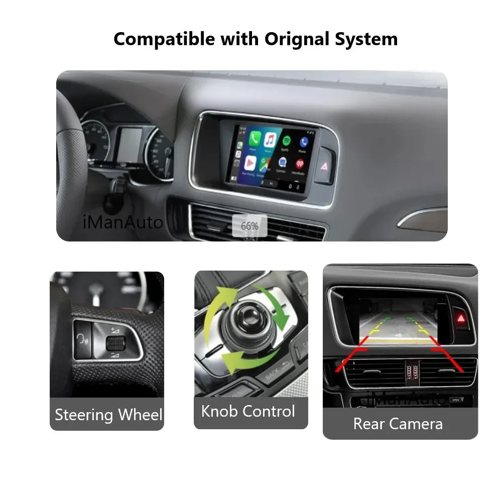 Wireless CarPlay Android Auto Multimedia Module for Audi A4 B8 A5 Q5 2009-2015 Mirror Link