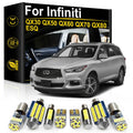 LED Interior Light Kit for Infiniti QX30 QX50 QX60 QX70 QX80 ESQ - Canbus Error-Free Bulbs | AUTOKITSHOP