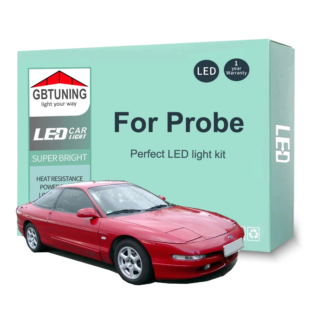 15-Piece LED Interior Light Kit for Ford Probe - Canbus Error-Free Bulbs | AUTOKITSHOP