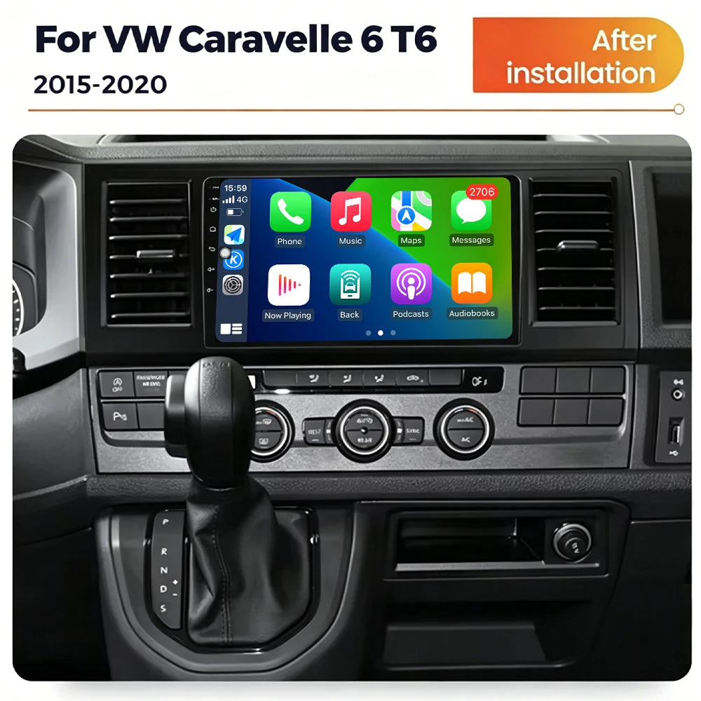 For Volkswagen Caravelle 6 T6 2015-2020 Android Auto Wireless Carplay Car Radio Multimedia