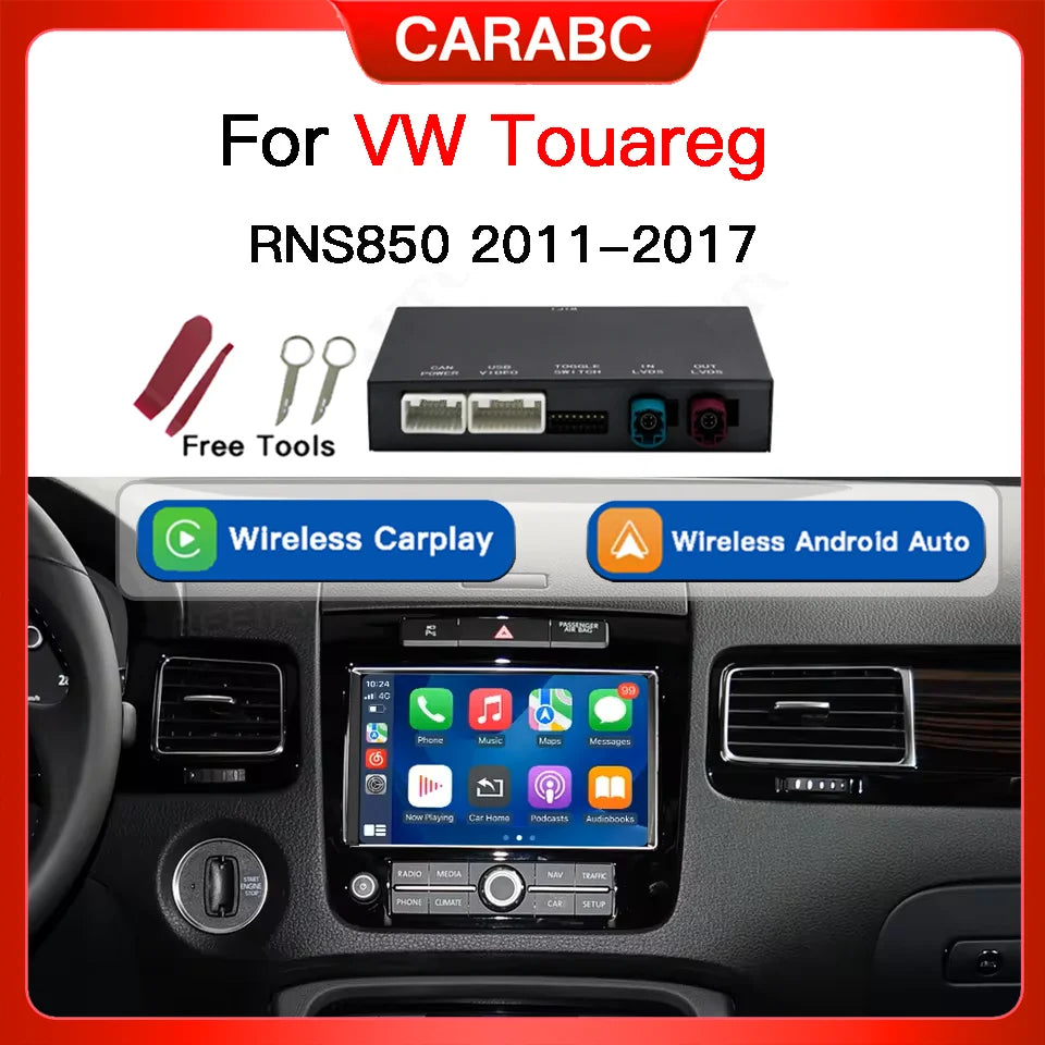 Wireless carplay module for Volkswagen Touareg RNS850 Android auto adapter VW Navigation U | AUTOKITSHOP