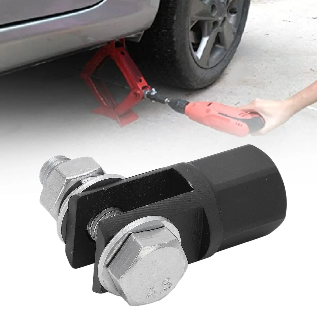 Scissor Jack Adapter High Strength Universal for Use with 1/2in Drive Impact Wrench Car RV Trail - Automotive LED Light