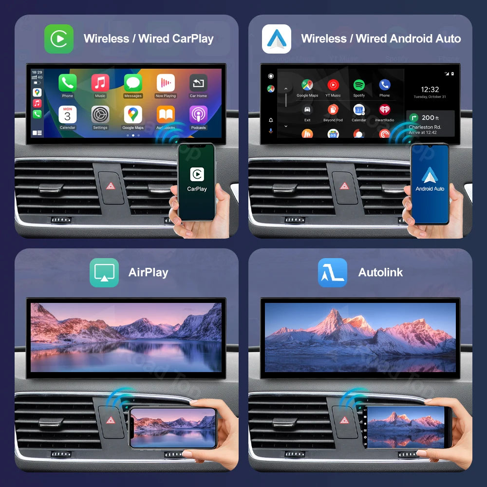 Road Top 12.3" Linux Screen Multimedia For Audi Q3 2013-2018 Wireless CarPlay Android Auto | AUTOKITSHOP