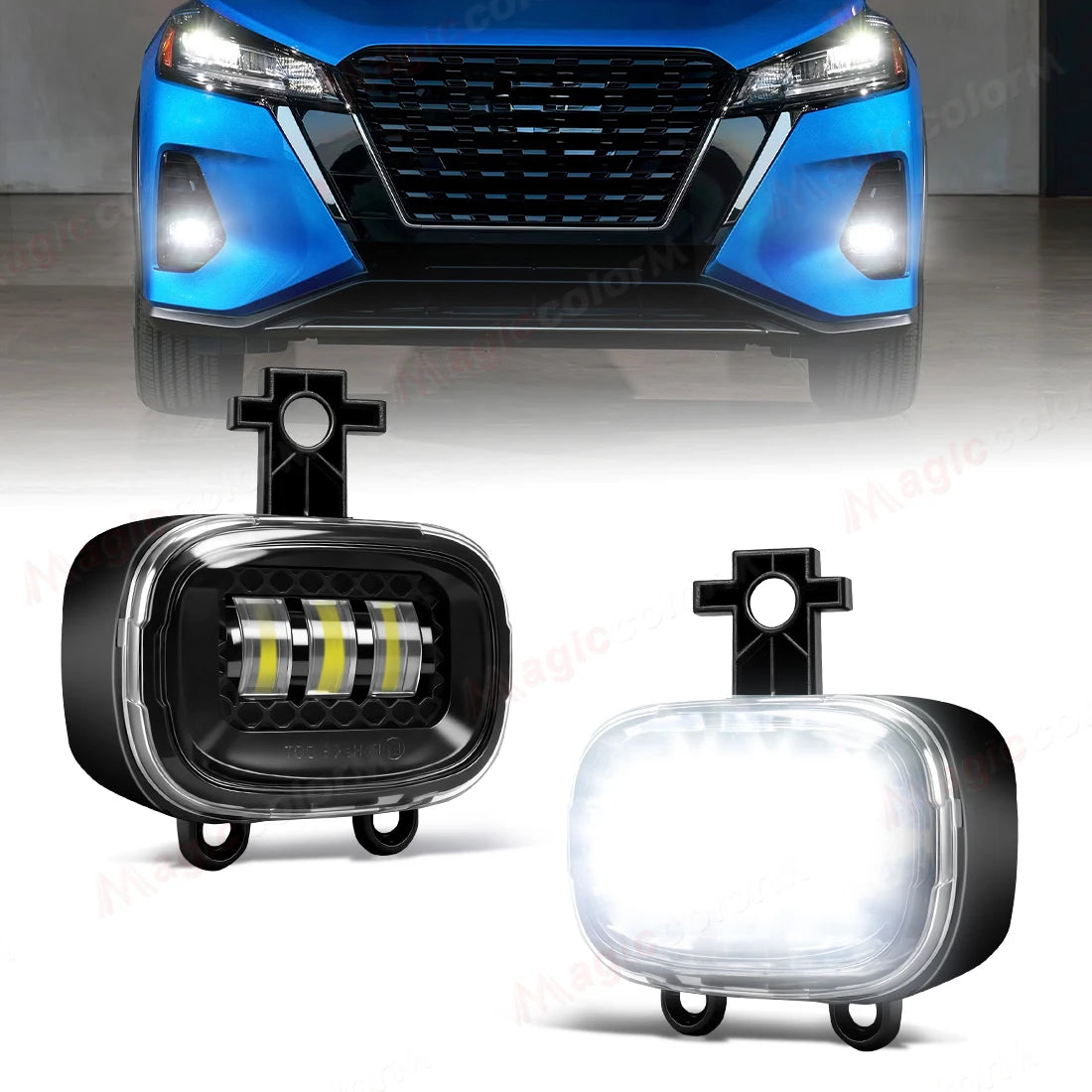 LED Fog Lamps For Nissan NAVARA NP300 X-trail Xtrail Rogue Kicks Juke F16 MK2 2020 2021 20 | AUTOKITSHOP