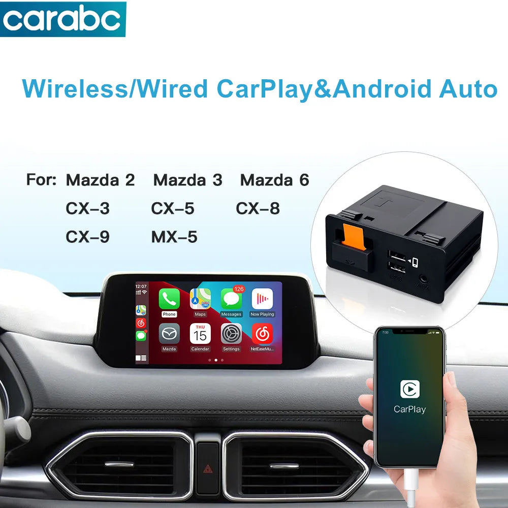 CARABC For Retrofit Mazda 2 3 6 CX3 CX5 CX8 CX9 MX5 Demio Miata TK78669U0C Kit Carplay And