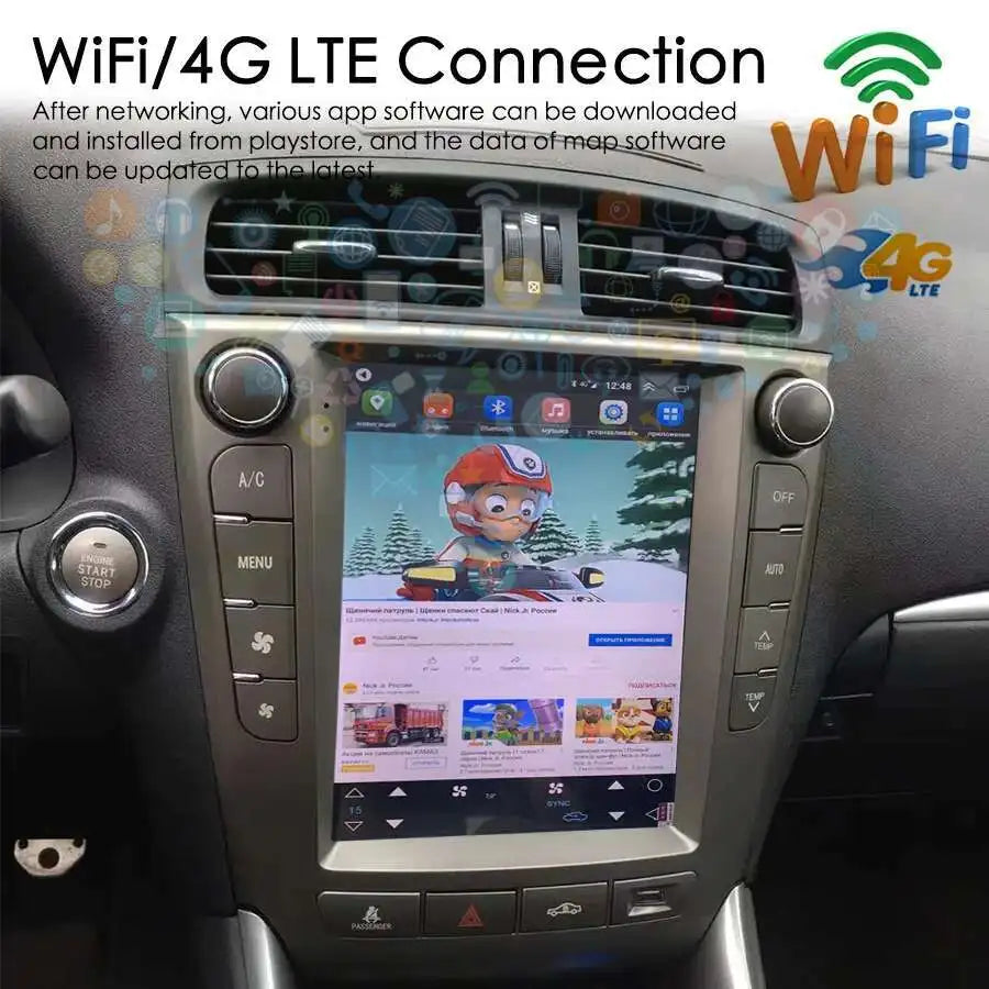 Navirider Vertical Screen Android 14 Car Radio For LEXUS IS IS250 IS300 IS350 GPS 10.4inch