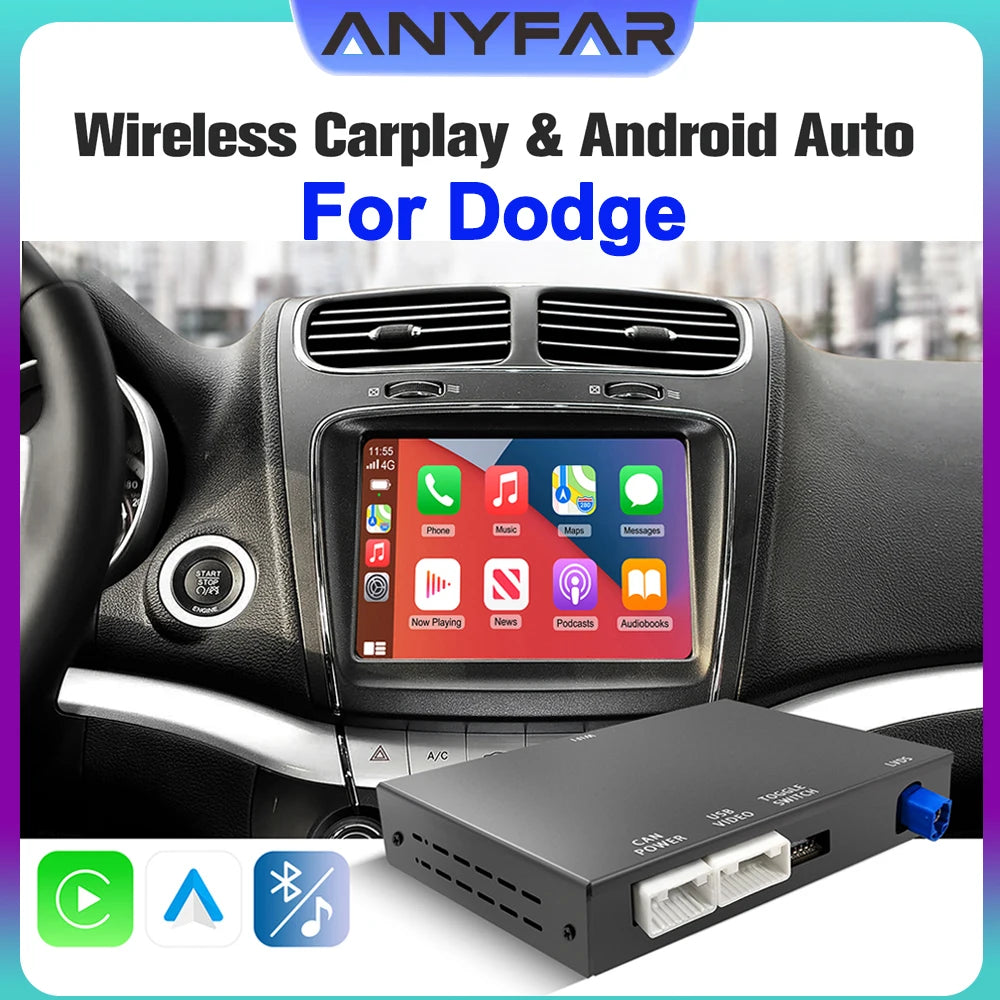 Wireless CarPlay Android Auto for Dodge Challenger Journey Charger Durango InterfaceRetrof