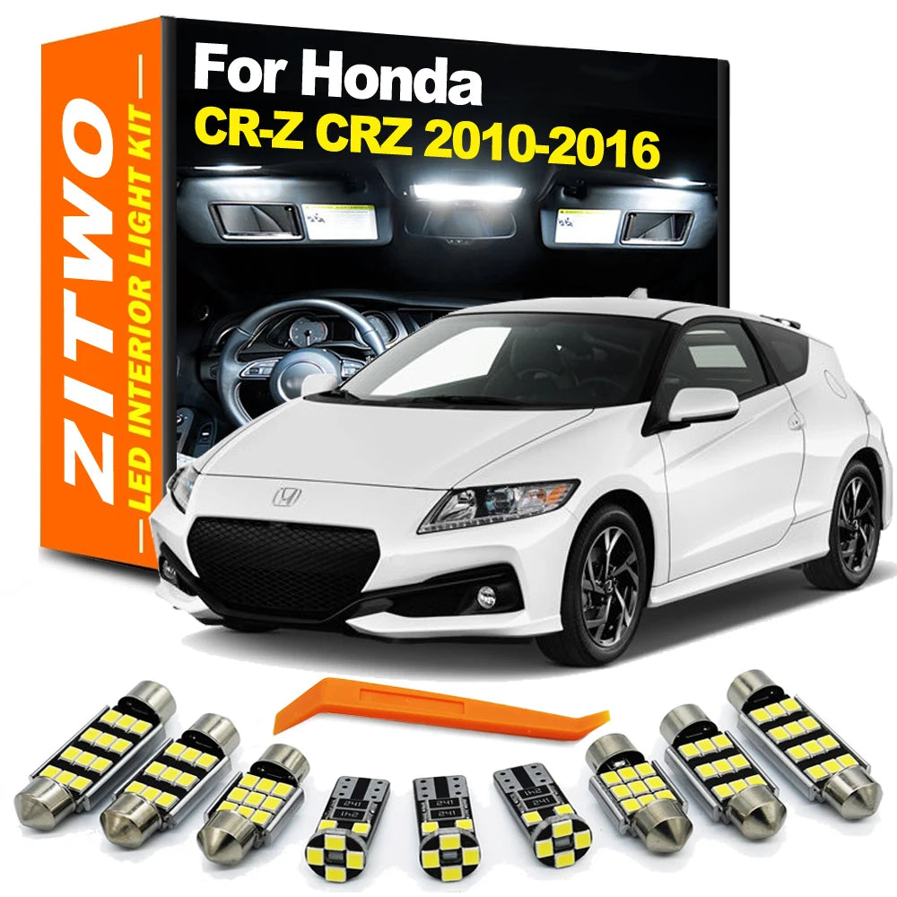 ZITWO LED Interior Dome Map Trunk Light Bulb Kit For Honda CR-Z CRZ 2010 2011 2012 2013 2014 201 - Canbus LED Car Light