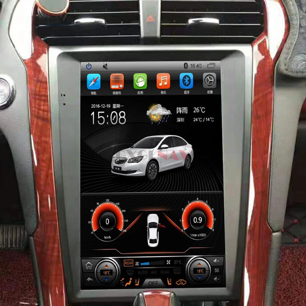 Android 15 For Ford Mondeo 2013-2021 Car Radio GPS Player Vertical Screen Multimedia Navig