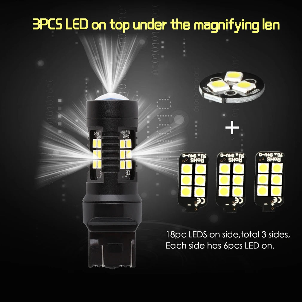 T20 W21W LED W21/5W LED WY21W 7440 7443 LED Bulb T25 3157 3156 P27/7W Car Turn Signal Brak