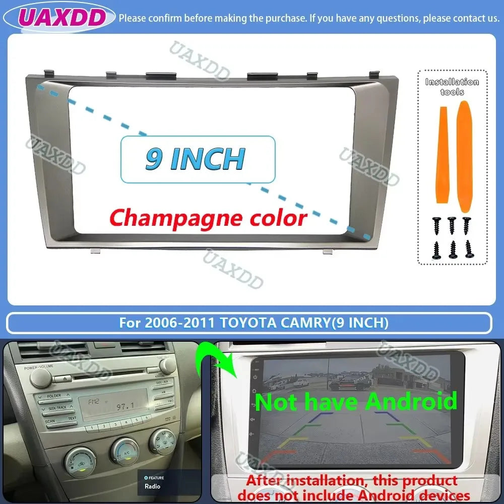 For 2006-2011 Toyota camry cd dvd radio android stereo frame panel fascia dashboard audio